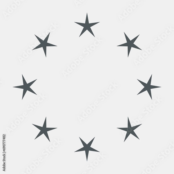 Fototapeta Frame Stars circle quality vector illustration cut