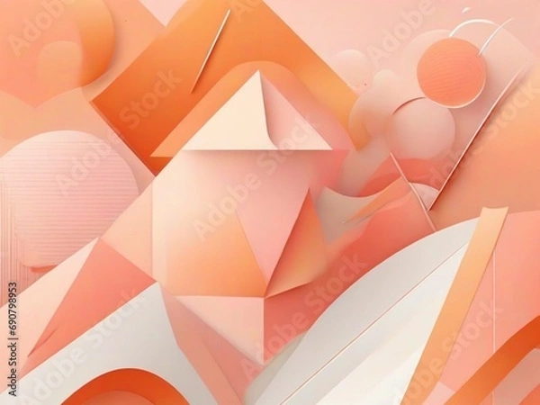 Fototapeta abstract background in Peach Fuzz colors