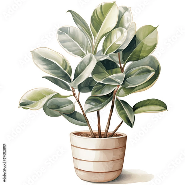 Fototapeta houseplant element trees leaves.designed for digital use decoration, website, page and general digital work 