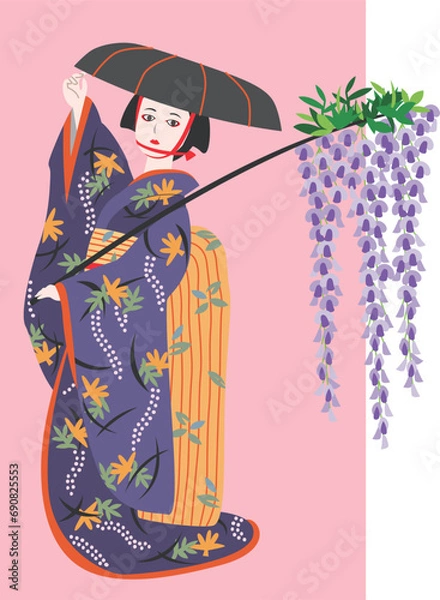 Obraz 歌舞伎 藤娘