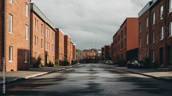 Fototapeta Brick Symphony: The Architecture of Urban Living, Generative AI