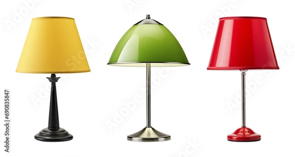 Fototapeta Modern Table Lamp Isolated on Transparent Background
