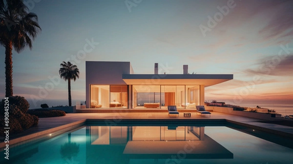 Obraz this house is a Modern marvel , generative ai