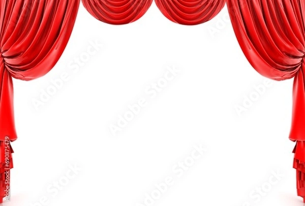 Obraz curtains3d Render Illustration