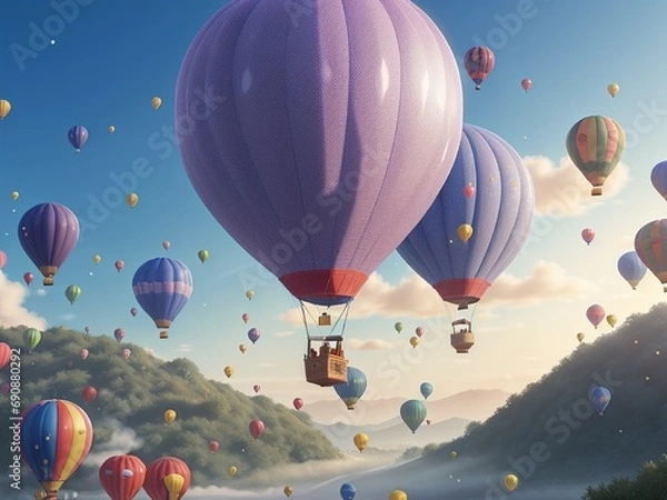 Fototapeta hot air balloon in the sky