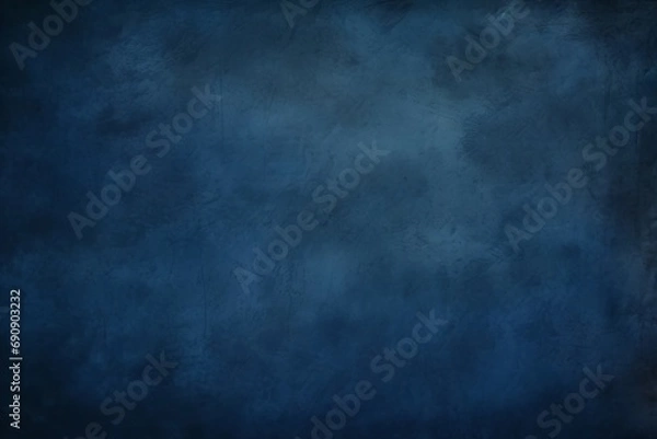 Fototapeta dark blue stained grungy background or texture, Generative AI 