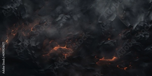 Fototapeta top down flat view to dramatic volcanic landscape