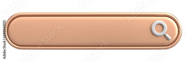 Obraz Search field. Search bar. 3D illustration.