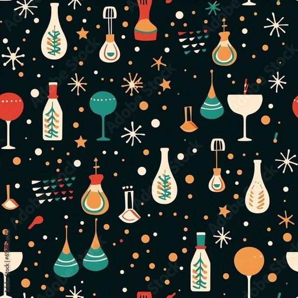 Fototapeta very simple create templates patterns of new years