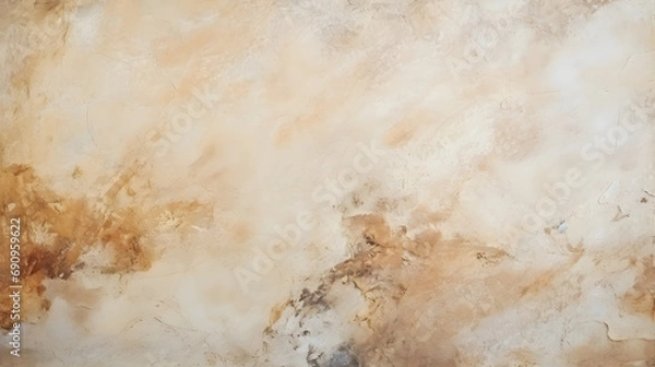 Obraz old plaster cement wall, beige abstract background. marble texture. Generative AI.
