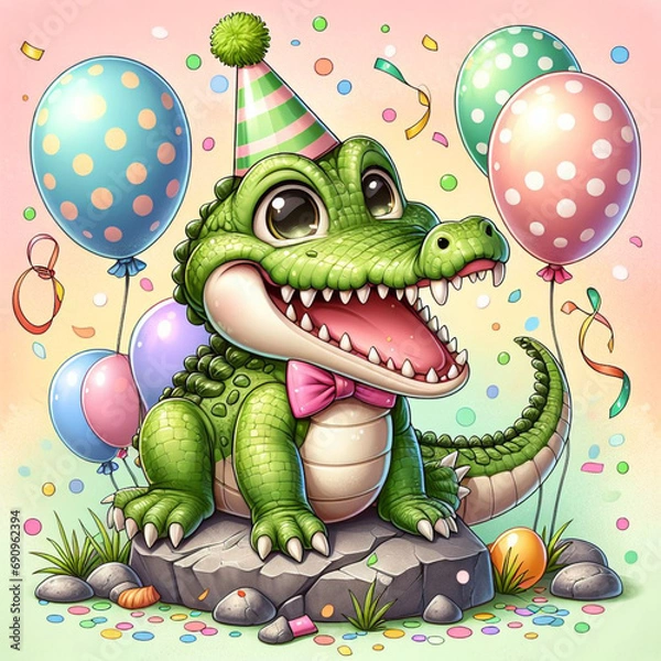 Obraz dragon with a gift