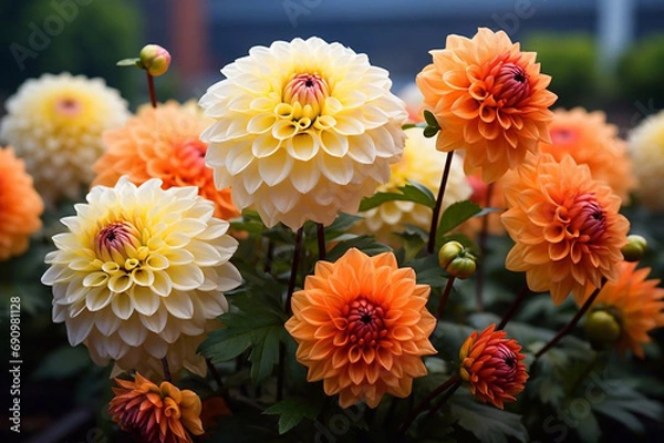 Fototapeta orange chrysanthemum flower