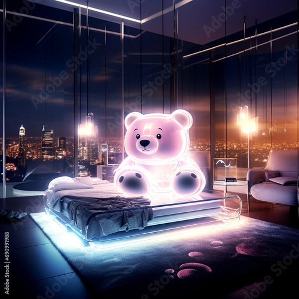 Obraz teddy bear in the window