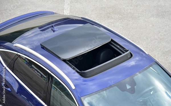 Fototapeta Panoramic sunroof in a passenger car