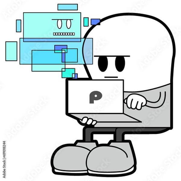 Fototapeta モンスターとPC