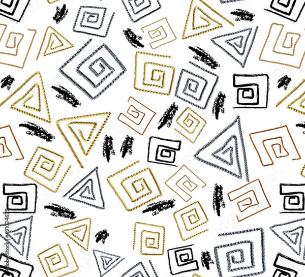 Fototapeta seamless pattern with shapes 