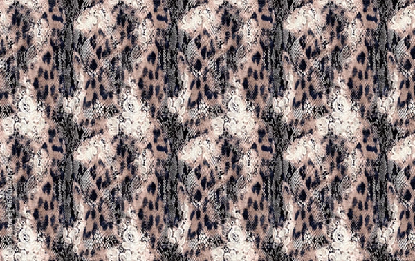 Fototapeta texture of a fur leopard pattern