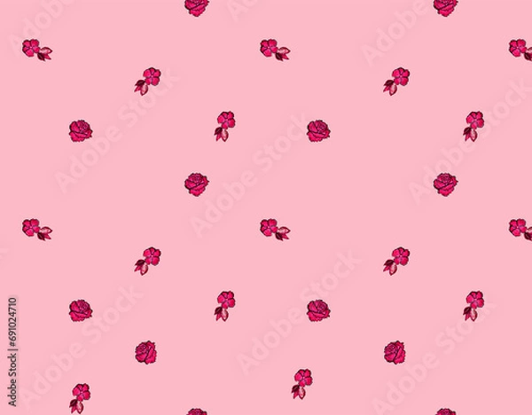 Fototapeta minimal rose pattern