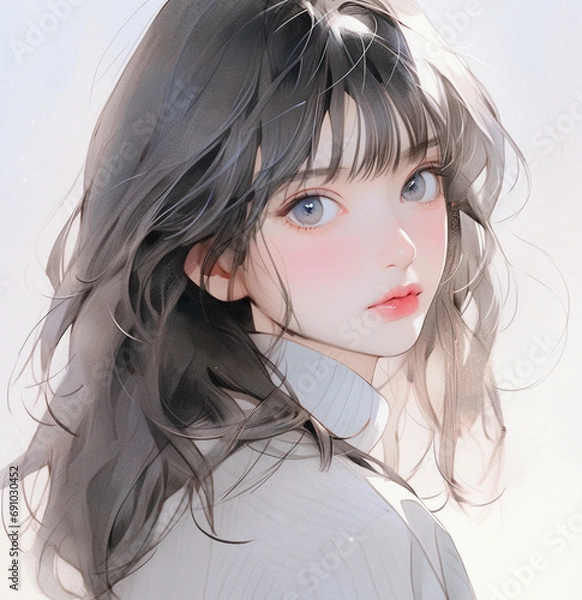 Obraz 美人　美しい女性　美少女