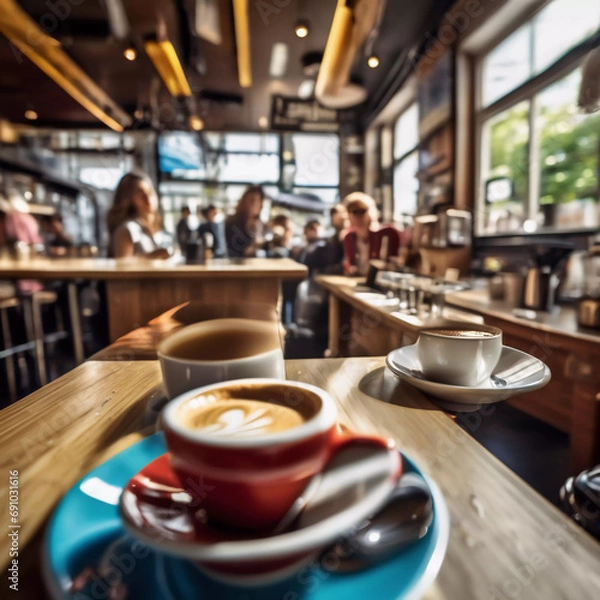 Fototapeta Morning Magic Unleashed: Savor the Divine Aroma of Freshly Brewed Coffee in Every Cup!