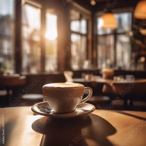 Fototapeta Morning Magic Unleashed: Savor the Divine Aroma of Freshly Brewed Coffee in Every Cup!