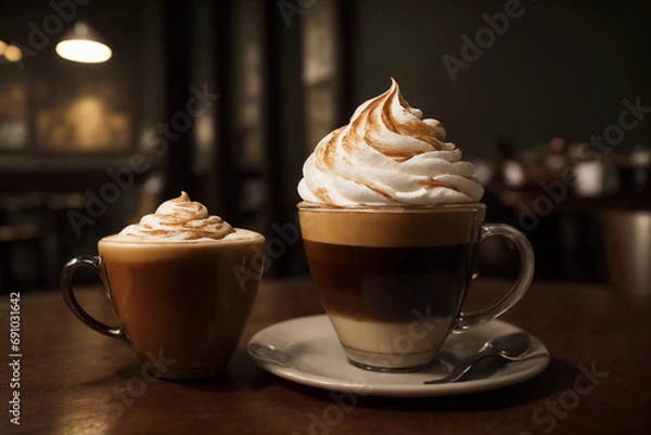 Fototapeta Morning Magic Unleashed: Savor the Divine Aroma of Freshly Brewed Coffee in Every Cup!