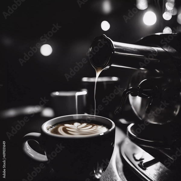 Fototapeta Morning Magic Unleashed: Savor the Divine Aroma of Freshly Brewed Coffee in Every Cup!