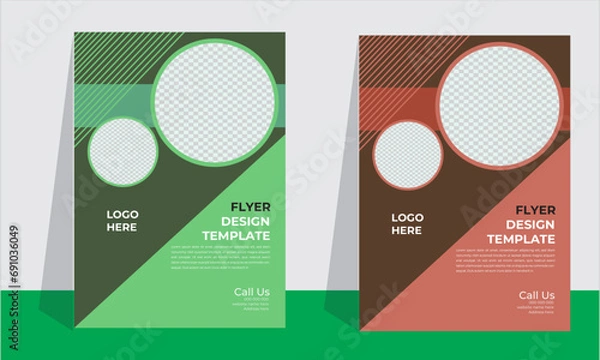 Fototapeta Corporate business flyer template design set, Brochure design, cover modern layout, annual report, poster, flyer in A4 with colorful business proposal, promotion, advertise, publication, cover page.