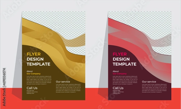 Fototapeta Corporate business flyer template design set, Brochure design, cover modern layout, annual report, poster, flyer in A4 with colorful business proposal, promotion, advertise, publication, cover page.