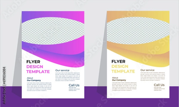 Fototapeta Corporate business flyer template design set, Brochure design, cover modern layout, annual report, poster, flyer in A4 with colorful business proposal, promotion, advertise, publication, cover page.