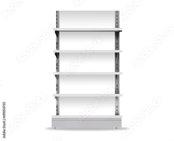 Fototapeta Display Gondola Shelf Supermarket - Illustration