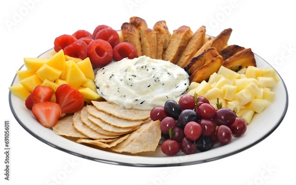 Obraz party platter, white and transparent background, isolated