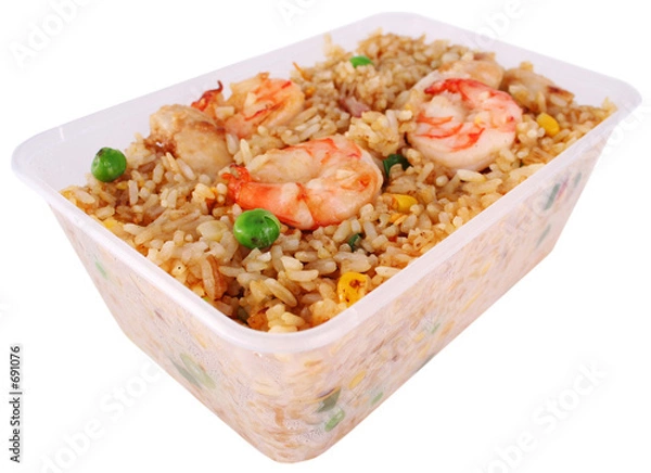 Obraz fried rice with clipping path