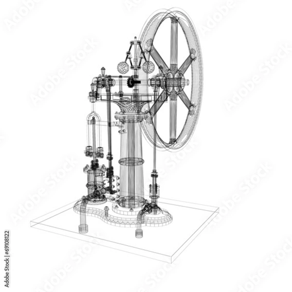 Fototapeta Perpetuum mobile. 3d render