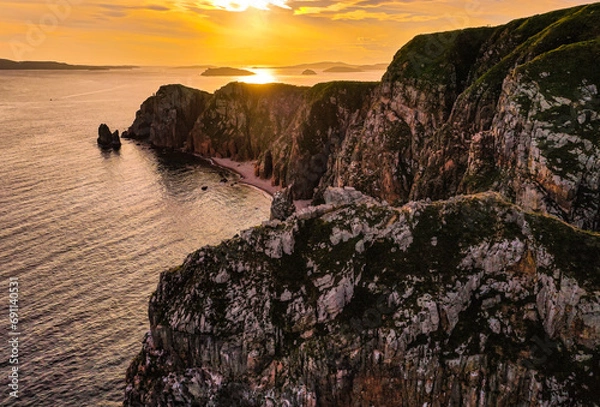 Obraz Sunset with mountains
