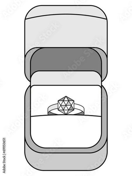 Obraz 白いケースのプロポーズリング