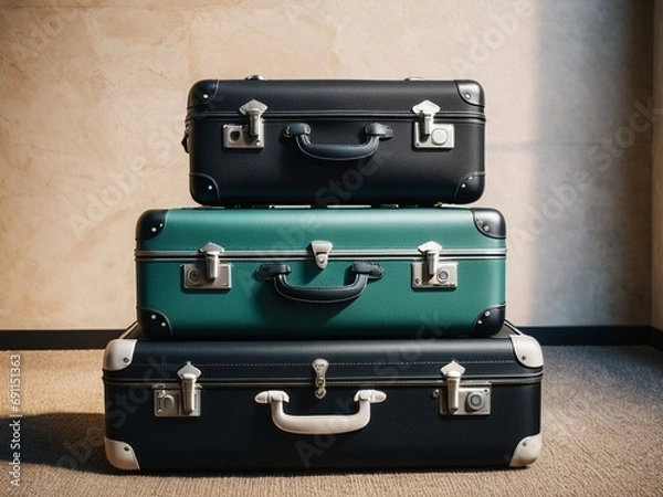 Fototapeta Travel in Style and Convenience with our Premium Luggage Set. AI Generated.