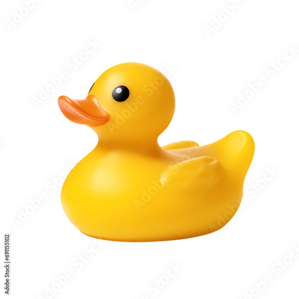 Obraz Rubber duck isolated on transparent background