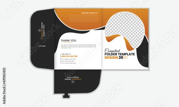 Obraz Minimal simple Corporate business presentation folder design template.
