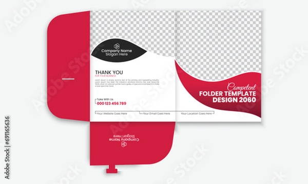 Obraz Creative business presentation folder design template.