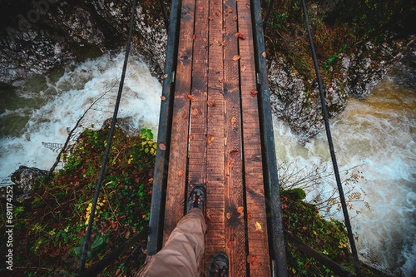 Fototapeta Crossing the Bridge