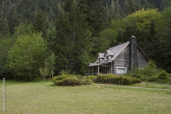 Obraz Old Mountainside Log Cabin