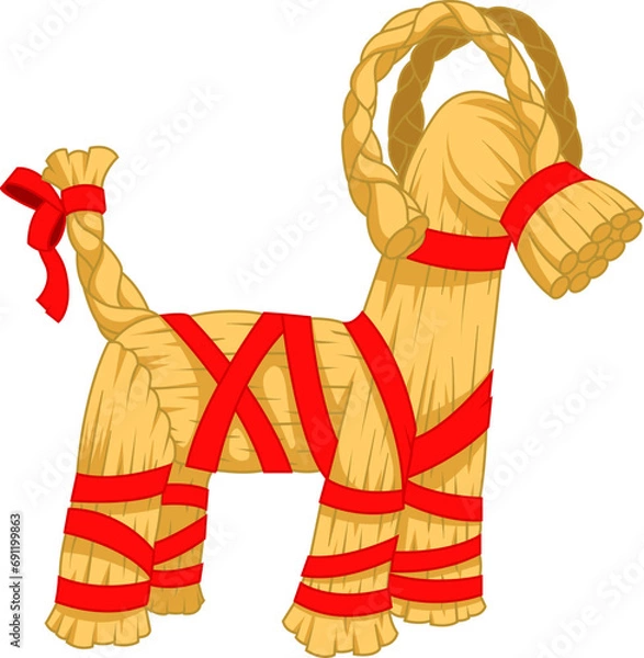 Fototapeta julbock typical classic yuletide christmas goat