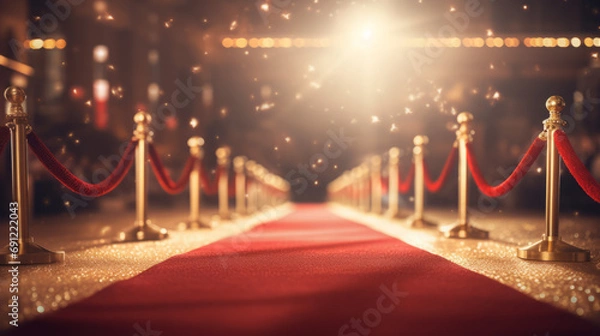 Fototapeta red carpet on stage