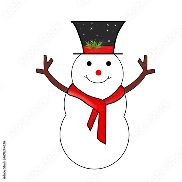 Obraz Happy snowman