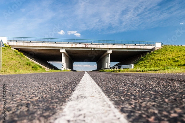 Obraz Bridge over the rural road