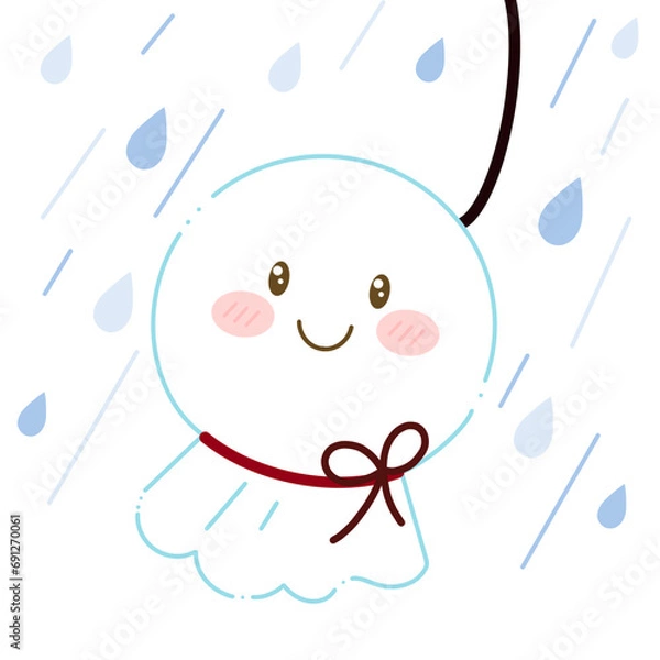 Fototapeta Rain chasing doll