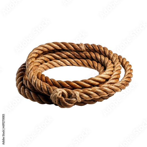 Obraz Battle Ropes Isolated on Transparent or White Background, PNG