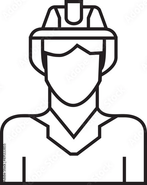 Fototapeta Engineer Line Icon
