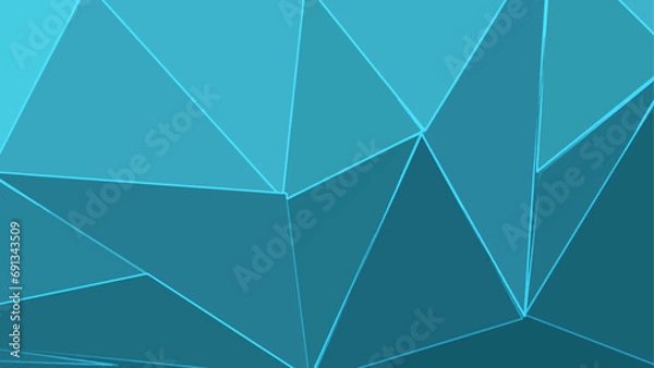 Fototapeta Modern textured overlap layer background with triangle shapes design. Blue abstract low poly for the web site, the texture of triangulation. The background, mosaic, and blue decoration